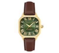 Thomas Earnshaw Montre automatique pour homme 39 mm avec bracelet en cuir ES-8284, Vert Elite