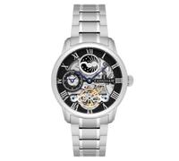 Thomas Earnshaw Montre Squelette Automatique pour Homme de 44 mm de Long avec Affichage 12 Heures, Soleil et Lune et Rotor décoré