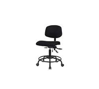Thomas Ecom Vdhch-rt-t1-a0-rg-c8582 Vinyle Bleu marine Hauteur de bureau Chaise avec base de tube rond, l'Inclinaison et sans bras, glisse