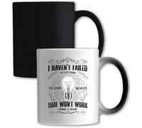 Thomas Edison Tasse à changement de couleur blanche avec inscription I Haven't Failed I've Just Found 10000 Ways That Don't Work