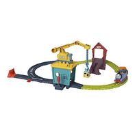 Thomas & Friends Fisher-Price Coffret Thomas et ses Amis de 18 éléments, dont Carly la Grue et Sandy le Speeder, et éléments de circuit, Jouet Enfant, Dès 3 ans, HDY58