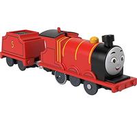 Thomas & Friends Fisher-Price James Jouet motorisé à moteur à piles avec tendeur pour enfants d'âge préscolaire à partir de 3 ans