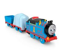 Thomas & Friends HWH17 Train motorisé parlant Thomas avec phrases sonores et cargaison pour enfants à partir de 3 ans, version anglaise britannique
