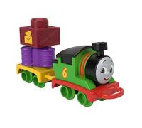 Thomas & Friends Locomotive à pousser Thomas et ses Amis Mon Premier Percy, train avec marchandise à empiler pour les enfants à partir de 18 mois, HXP53