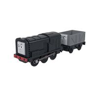 THOMAS & FRIENDS Locomotive Diesel motorisée Thomas et Ses Amis avec Wagon farceur, Train à Pile inspiré des Personnages de la série, JLL47