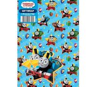 Thomas & Friends Lot de 8 feuilles de papier cadeau 8 étiquettes 70 x 50 cm Produit officiel