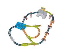 Thomas & Friends Seau Piste à Assembler et Connecter 34 pièces | Fromes de rails variées : droites, courbes, montées. Seau & couvercle pour ranger & construire, HNP81