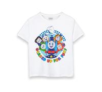 THOMAS & FRIENDS T-shirt graphique beige pour garçon | T-shirt à manches courtes Best Friends | Vêtements de personnage pour enfants | Design Thomas The Tank Engine | Produit officiel, Conçu pour le