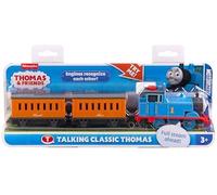 Thomas & Friends Train Jouet, Moteur Parlant motorisé et Voiture de Cargaison/Appel d'offres avec Thomas de la série Classic et Tous Les Moteurs Go, JDF25