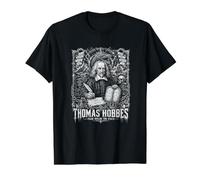 Thomas Hobbes : la Peur construit Le Léviathan d'État T-Shirt Graphique avec Valeur, Homme, Noir, L