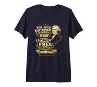 Thomas Jefferson Gouvernement Sage et Frugal T-Shirt Haut de Gamme