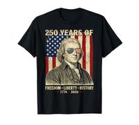 Thomas Jefferson Retro 250 Years of Freedom Liberty History T-Shirt