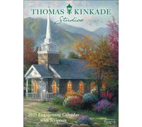 Thomas Kinkade Studios 12-Month 2025 Monthly/Weekly Engagement Calendar With Scr