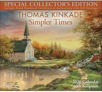 Thomas Kinkade Studios - Thomas Kinkade Collector's Scripture Edition 2026 Deluxe Wall Calendar + Print