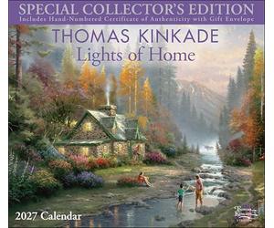 Thomas Kinkade Studios - Thomas Kinkade Special Collector's Edition 2027 Deluxe Wall Calendar with Print: Lights of Home