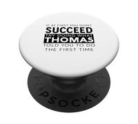 Thomas Nom drôle Blague Noël Anniversaire Papa Homme père Tom PopSockets PopGrip Adhésif