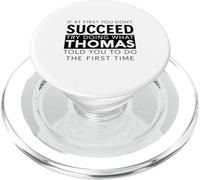 Thomas Nom drôle Blague Noël Anniversaire Papa Homme père Tom PopSockets PopGrip pour MagSafe