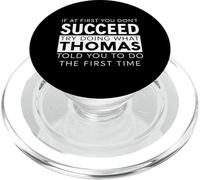Thomas Nom drôle Blague Noël Anniversaire Papa Homme père Tom PopSockets PopGrip pour MagSafe