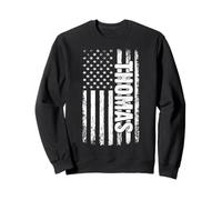 Thomas Nom Personnel Drapeau américain rétro Men des Femmes Sweatshirt