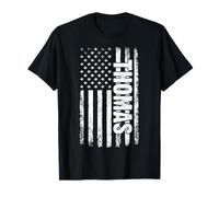 Thomas Nom Personnel Drapeau américain rétro Men des Femmes T-Shirt