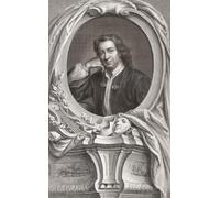 Thomas Otway 1652-1685. Dramaturge anglais de la période de restauration. Extrait du livre The Heads of Illustrious Persons of Great Britain. Gravé par Houbraken et Mr. Vertue. With Their Lives and