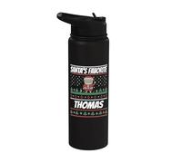 Thomas préféré du Père Noël drôle Nom Thomas Stainless Steel Insulated Water Bottle