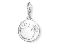 Thomas Sabo 1457-051-21 Pendentif-breloque pour femme, fleur de pissenlit avec inscription en anglais « Wishes come true », en argent Sterling 925