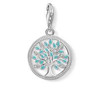 Thomas Sabo 1469-041-17 Pendentif-breloque pour femme, en forme d’arbre d’amour en argent Sterling 925 et turquoise