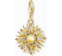 THOMAS SABO Breloque soleil coloré en argent sterling 925 plaqué or jaune 750 de qualité supérieure - Dimensions : 30 x 18 mm - 1935-488-7, taille unique, Argent sterling, Zircone cubique