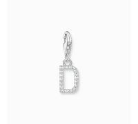 Thomas Sabo Pendentif Charm lettre D avec pierres blanches argent Argent Sterling 925