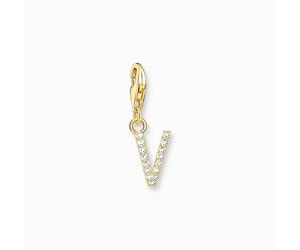 Thomas Sabo - 1985-414-14 - Charm - Femmes - 925er Argent plaqué or jaune - Lettre V
