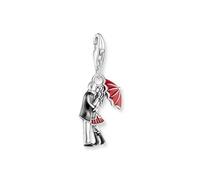 Thomas Sabo Femme Breloque Charm en Argent, Couple embrassé Argent Sterling 925, Noirci, Émail À Froid 2069-664-10