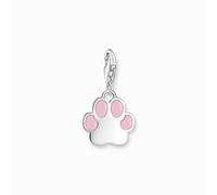 Thomas Sabo Pendentif Charm patte rose argent Argent Sterling 925, Émail À Froid