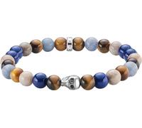 Thomas Sabo Femmes Hommes-Bracelet Rebel at Heart Argent Sterling 925 noirci bleu naturel marron Longeur 15.5 cm A1532-926-7-L15,5