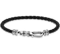 Thomas Sabo A1931-682-11 Bracelet en cuir homme Mousqueton argent sterling 19 cm