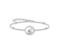 THOMAS SABO A2045-051-14-L19V Bracelet pour femme en argent sterling 925 avec vague 3D 16-19 cm, 16-19 cm, Argent sterling, Oxyde de zirconium