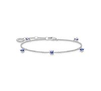 THOMAS SABO A2058-699-32 Bracelet pour femme en argent sterling 925 avec pierres bleues, 19.00 cm, Argent sterling, Oxyde de zirconium