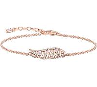 THOMAS SABO A2070-323-9-L19V Bracelet en argent sterling 925 plaqué or rose avec ailes de phénix et pierres roses Longueur 16-19 cm, 16-19 cm, Argent sterling Or rose, Oxyde de zirconium