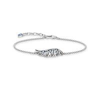 THOMAS SABO A2070-644-1-L19V Bracelet en argent sterling 925 avec ailes de phénix et pierres bleues 16-19 cm, 16-19 cm, Argent sterling, Oxyde de zirconium