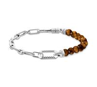 Thomas Sabo A2088-826-2-L19V Bracelet homme argent avec œil de tigre brun