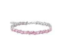 Thomas Sabo A2144-051-9-L19V Bracelet tennis pour femme avec pierres roses Argent