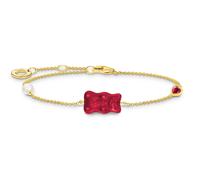 Thomas Sabo A2151-430-10-L19V Bracelet Ours d'or doré avec perle et pierre