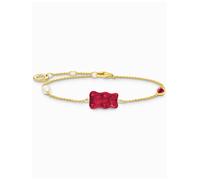 Thomas Sabo A2151-430-10-L19V Bracelet Ours d'Or doré Avec Perle Et pierre Fe...