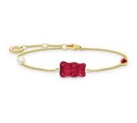 Thomas Sabo A215143010L19V Bracelet Argent 925 Femmes Goldbär rouge 1619cm