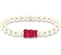 Thomas Sabo A2154-017-10-L15 Bracelet de perles pour femmes avec ours en or rouge