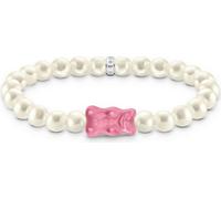 Thomas Sabo A2154-082-9-L17 Oursons d'or bracelet de perles rose 17 cm
