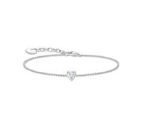 THOMAS SABO A2157-051-14 Bracelet en argent sterling 925 avec cœur en zircone rose, Eine Grösse, Argent sterling, Oxyde de zirconium