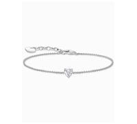 THOMAS SABO A2157-051-14 Bracelet en argent sterling 925 avec cœur en zircone rose, Eine Grösse, Argent sterling, Oxyde de zirconium