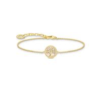 THOMAS SABO A2160-427-39 Bracelet avec pendentif arbre d'amour en argent plaqué or, Eine Grösse, Argent sterling, Pas de gemme