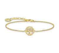 Thomas Sabo A2160-427-39-L19V Bracelet plaqué or avec pendentif Tree of Love